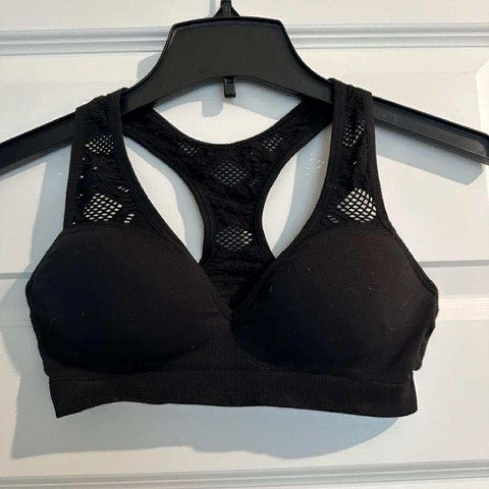 Victoria's Secret Pink Black Push-Up Sports Bra